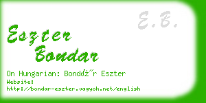 eszter bondar business card